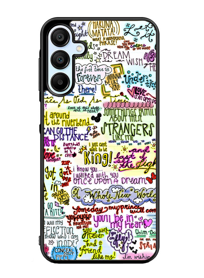 Disney Song Lyrics Samsung Galaxy A35 5G Case OV0362