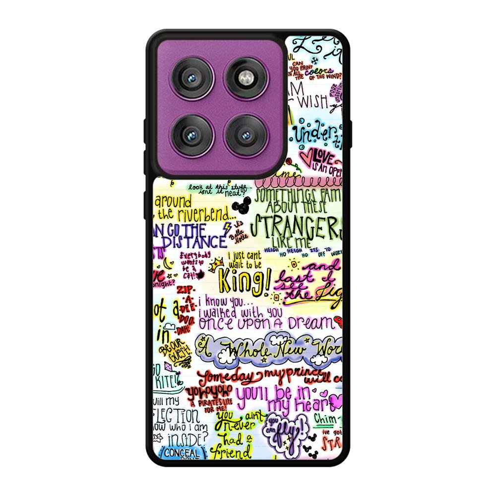 Disney Song Lyrics Motorola Moto Edge 60 Pro Case QC0362