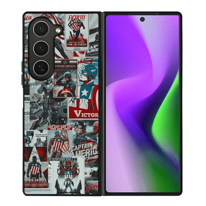 Captain America Collage Samsung Galaxy Z Fold 6 5G 2024 Case OV5470