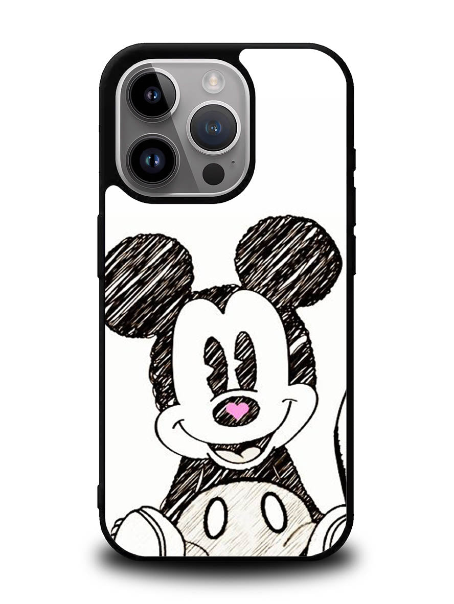 Mickey Mouse Hand Drawing iPhone 16 Pro Max Case QC0066