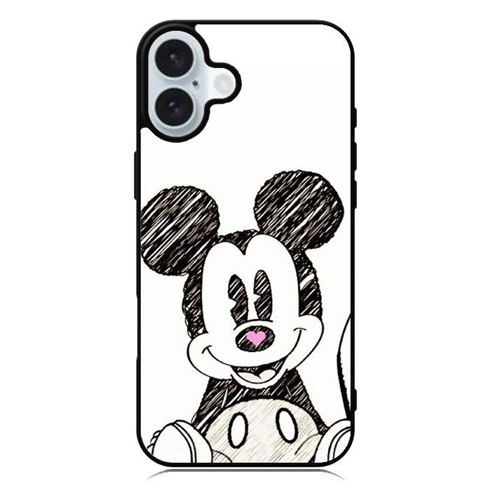 Mickey Mouse Hand Drawing iPhone 16 Plus Case QC0066