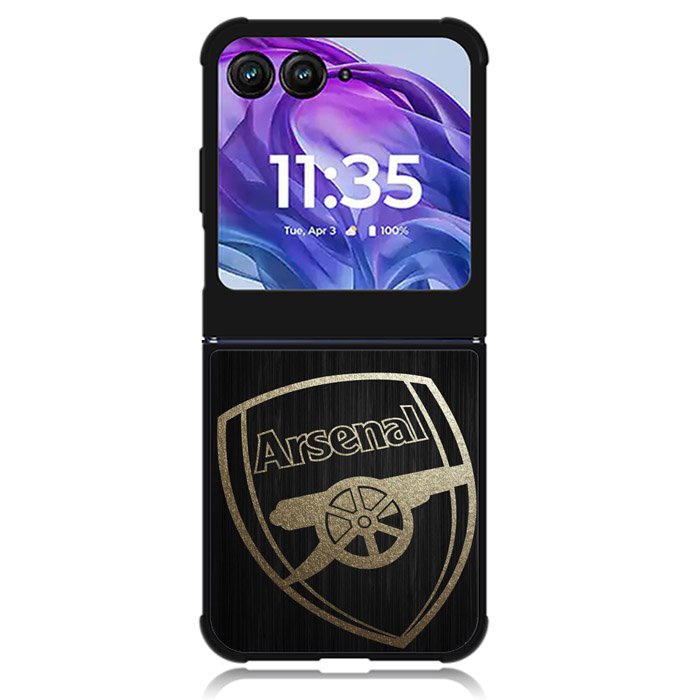 Arsenal Logo Gold 1st Motorola Moto Razr Plus 2024 , Moto Razr+ 2024 Case