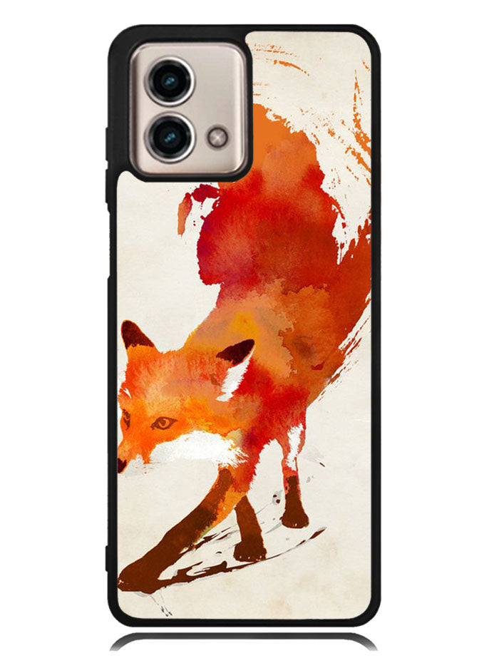 Watercolor art orange red fox animal Motorola Moto G Stylus 5G 2023 Case