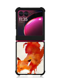 Watercolor art orange red fox animal Motorola Moto Razr Plus 2023 , Moto Razr+ 2023 Case