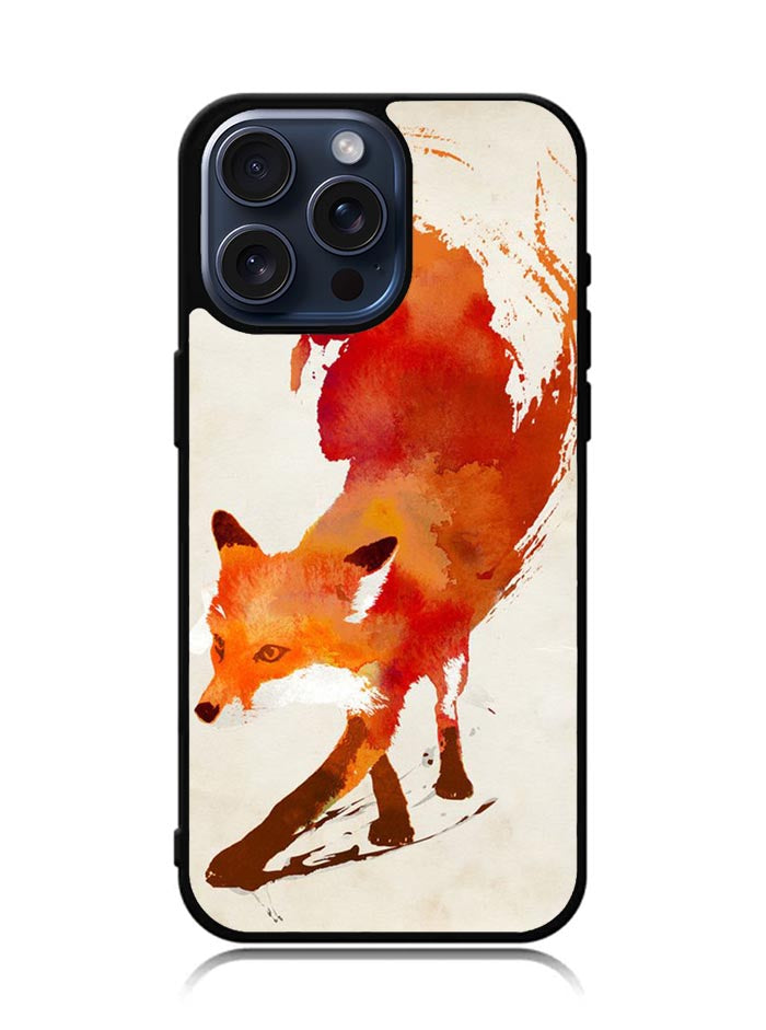 Watercolor art orange red fox animal iPhone 15 Pro Max Case