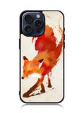 Watercolor art orange red fox animal iPhone 15 Pro Max Case
