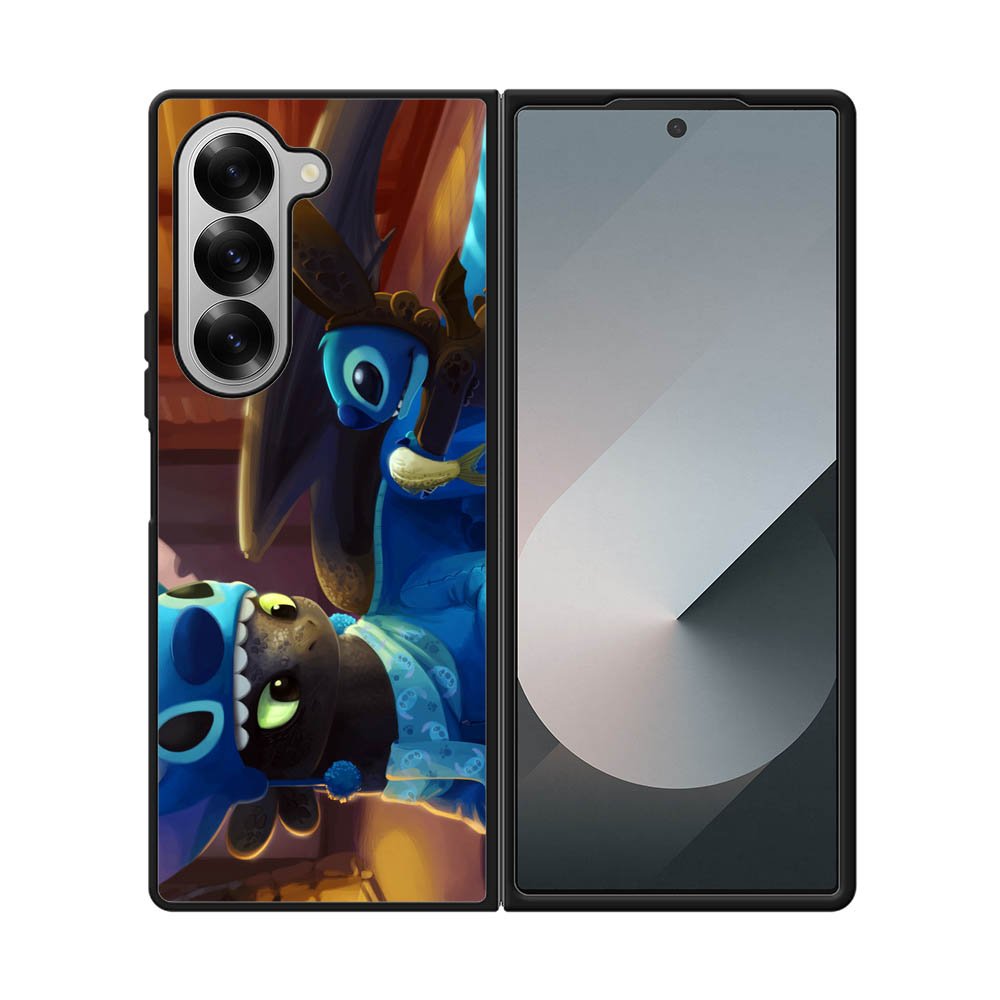 Toothless and Stitch Parody Samsung Galaxy Z Fold 7 5G Case QC0550