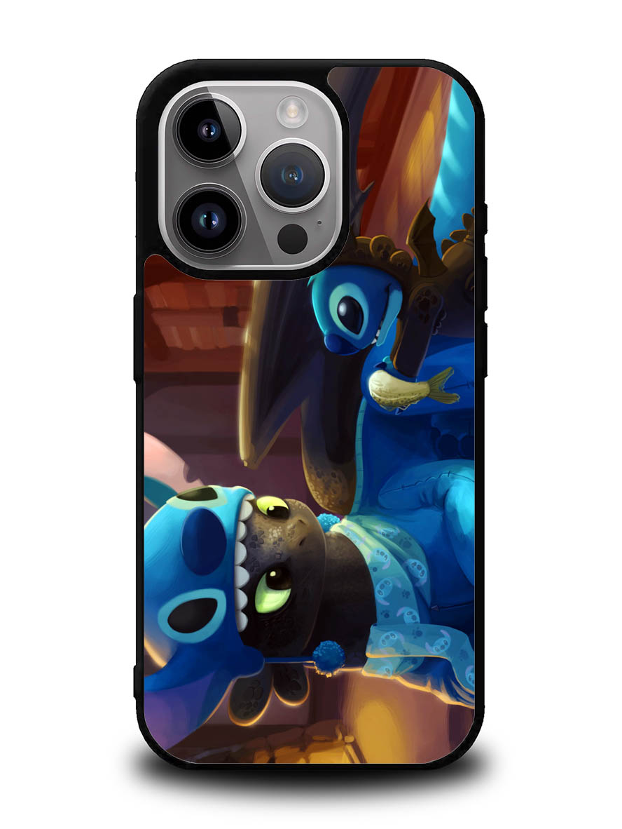 Toothless and Stitch Parody iPhone 16 Pro Case OV0550