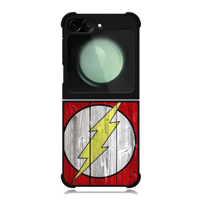 Flash SUperhero Logo on Wood Samsung Galaxy Z Flip 6 5G 2024 Case OV4872