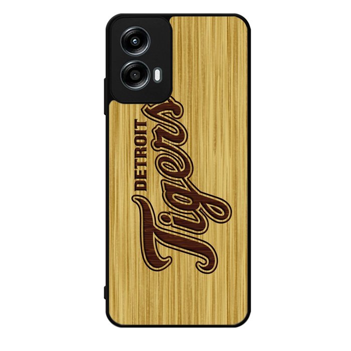 detroit tigers logo wood Motorola Moto G Play 2024 Case OV4689