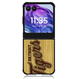 detroit tigers logo wood Motorola Moto Razr Plus 2024 , Moto Razr+ 2024 Case OV4689
