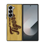 detroit tigers logo wood Samsung Galaxy Z Fold 7 5G Case QC4689