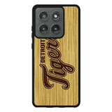 detroit tigers logo wood Motorola Moto Edge 2025 Case QC4689
