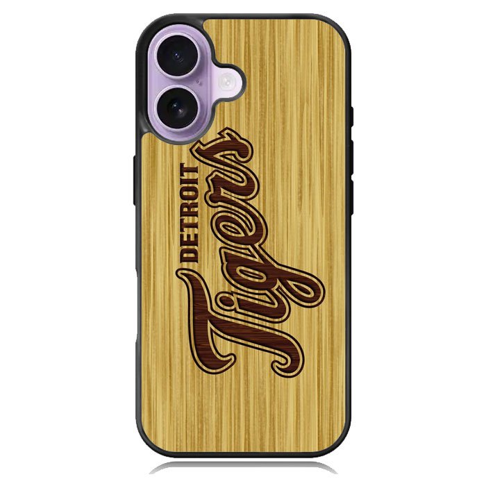 detroit tigers logo wood iPhone 17 Case OV4689