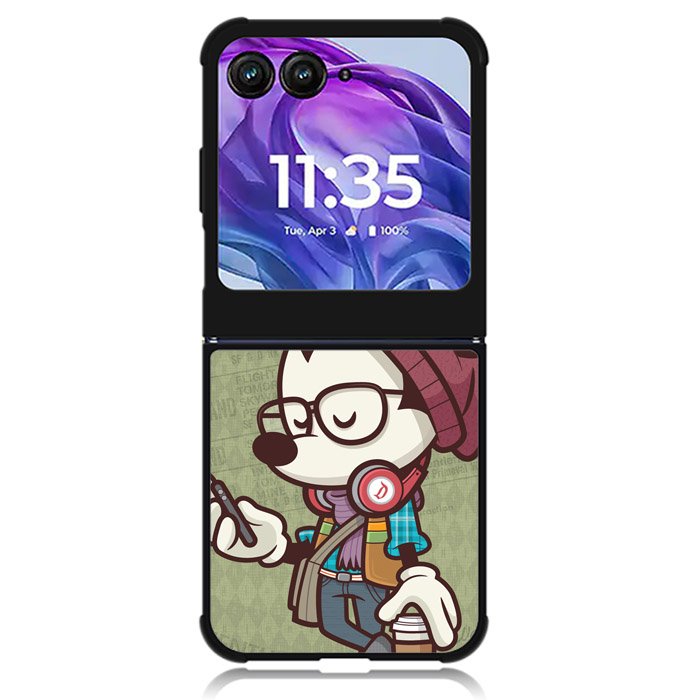 mickey mouse hipster Motorola Moto Razr Plus 2024 , Moto Razr+ 2024 Case OV3276