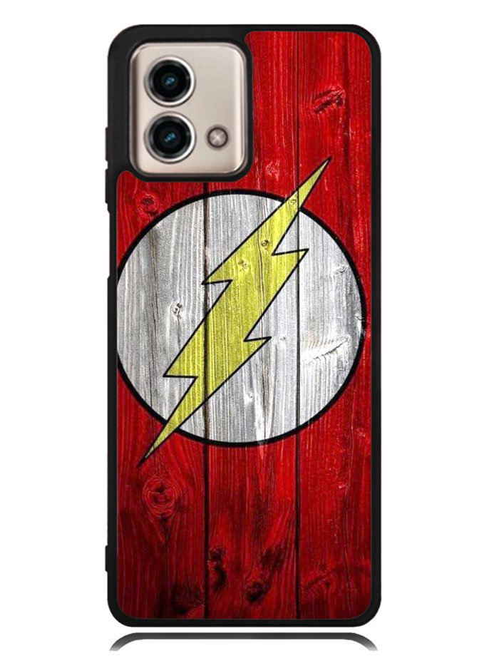 Flash SUperhero Logo on Wood Motorola Moto G Stylus 5G 2023 Case OV0690