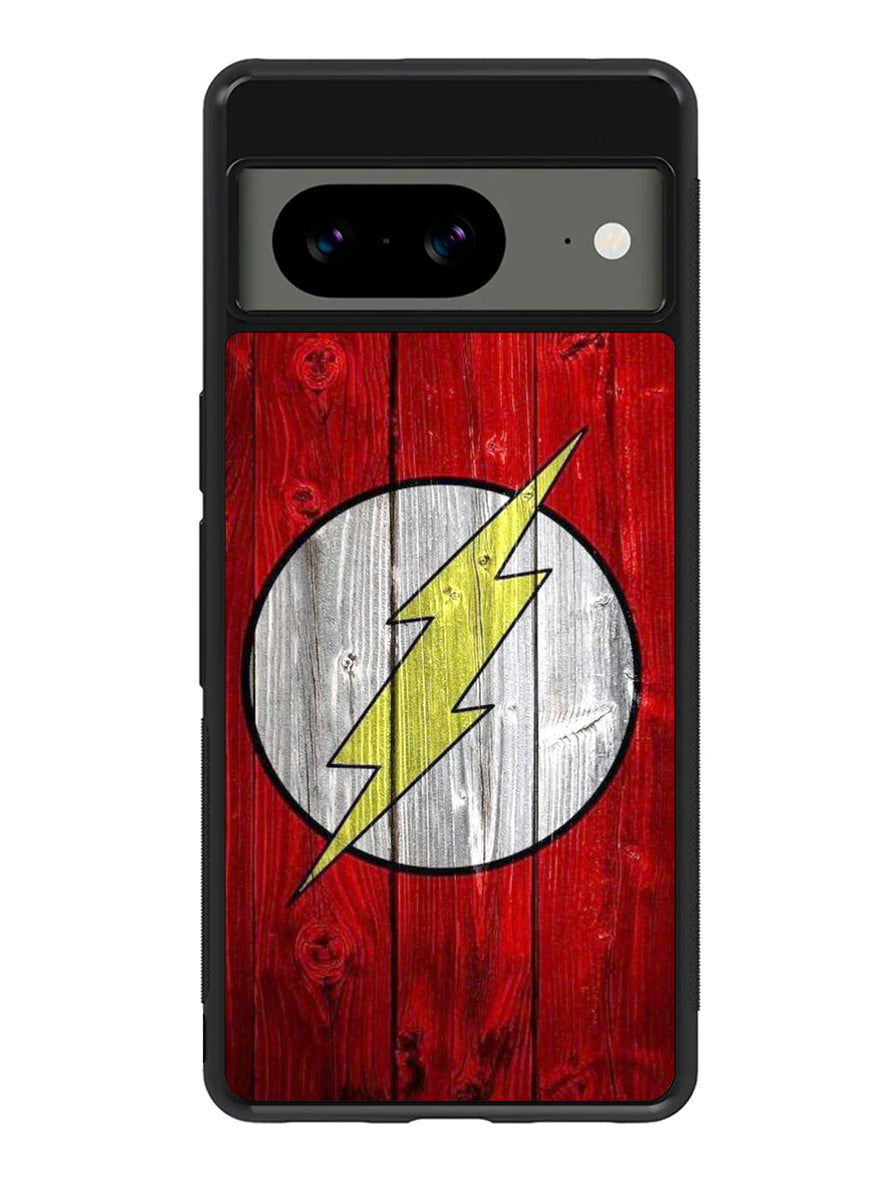 Flash SUperhero Logo on Wood Google Pixel 8A Case QC0690
