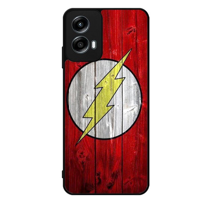 Flash SUperhero Logo on Wood Motorola Moto G Play 2024 Case OV0690