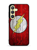 Flash SUperhero Logo on Wood Samsung Galaxy S25 Plus 5G , Samsung Galaxy S25+ 5G Case OV0690
