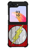 Flash SUperhero Logo on Wood Samsung Galaxy Z Flip 5 5G 2023 Case OV0690