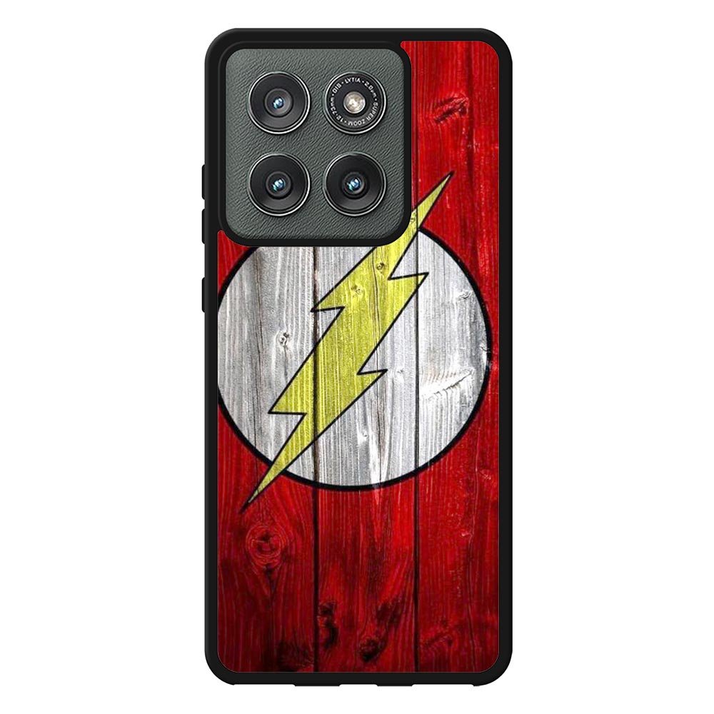 Flash SUperhero Logo on Wood Motorola Moto Edge 2025 Case OV0690