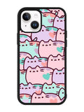 pusheen pattern iPhone 14 Plus Case QC0482