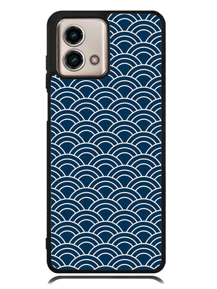 Japanese Gold Cloud Wave Indigo Pattern Motorola Moto G Stylus 5G 2023 Case OV5321
