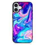Neon Paint Mixture iPhone 16 Case QC3148