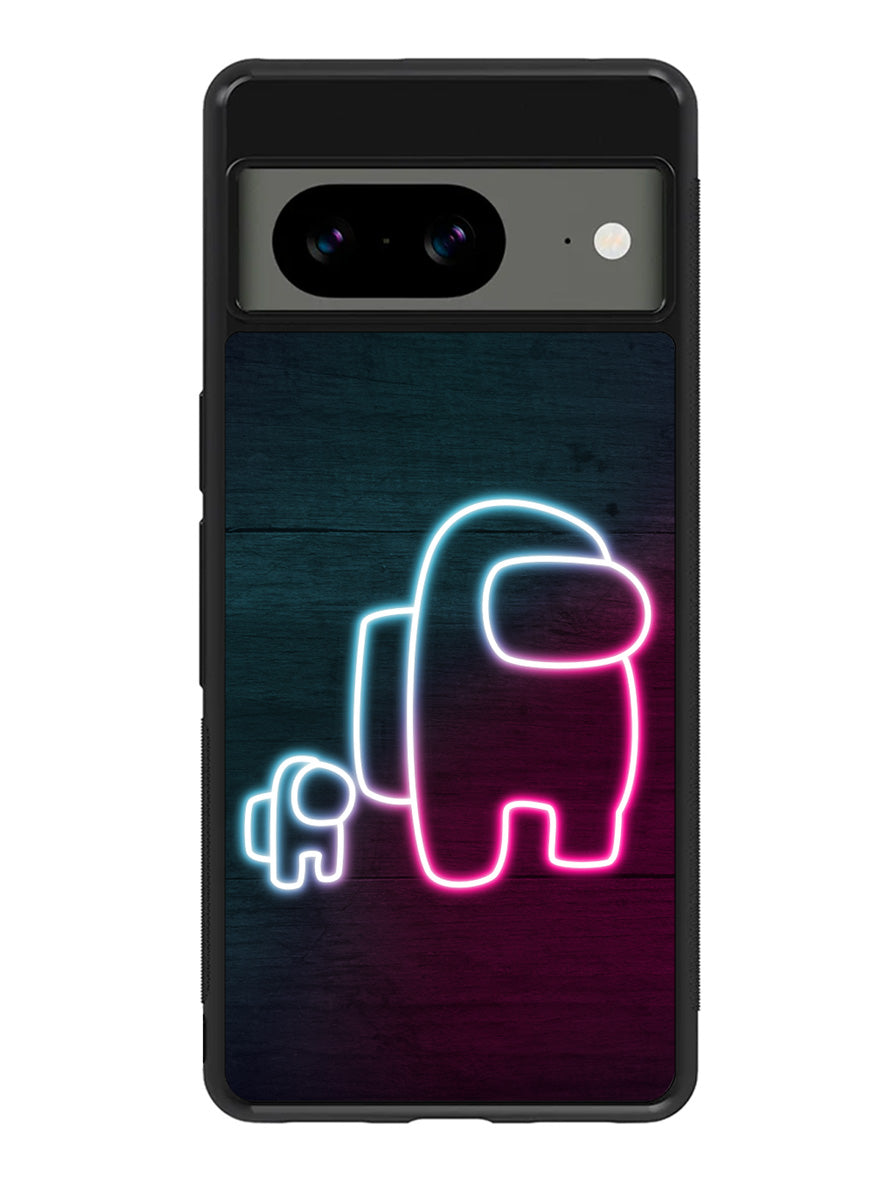 among us neon Google Pixel 8A Case QC7408