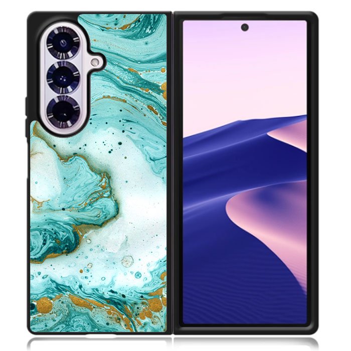 marble watercolor Samsung Galaxy Z Fold 7 Case OV3395