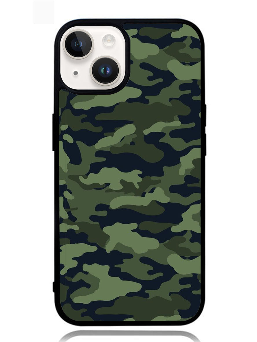 Green Camouflage iPhone 14 Plus Case