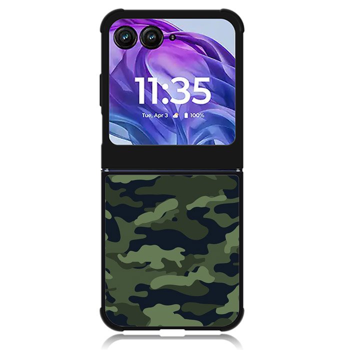 Green Camouflage Motorola Moto Razr Plus 2024 , Moto Razr+ 2024 Case
