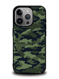 Green Camouflage iPhone 15 Pro Case