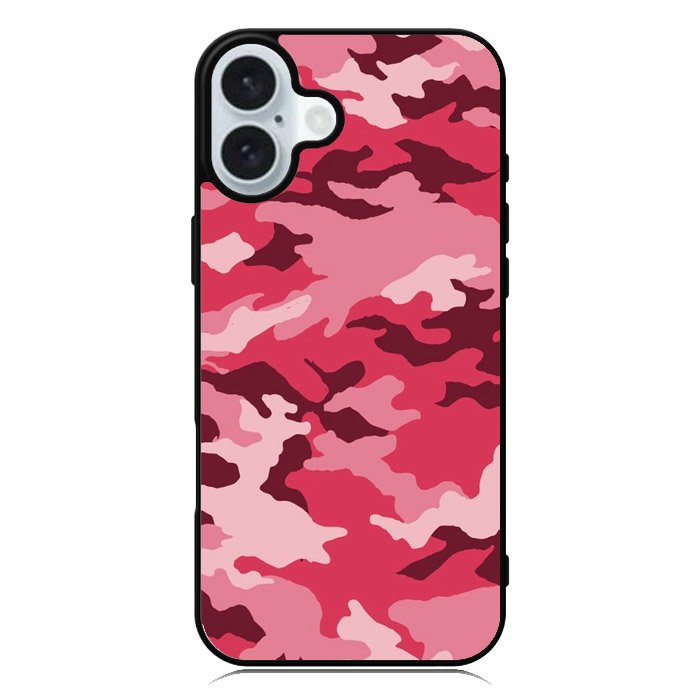 Pink Camouflage iPhone 16 Case QC7966