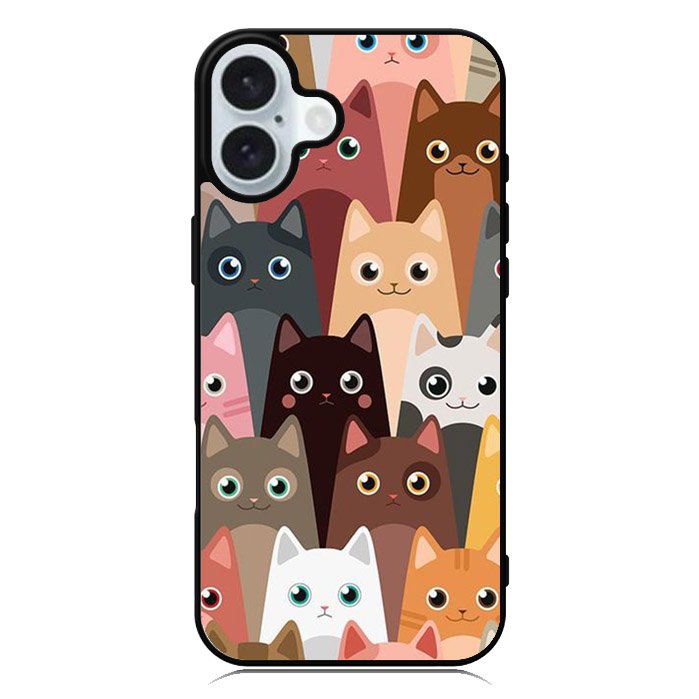 Cute funny cat iPhone 16 Case QC9707