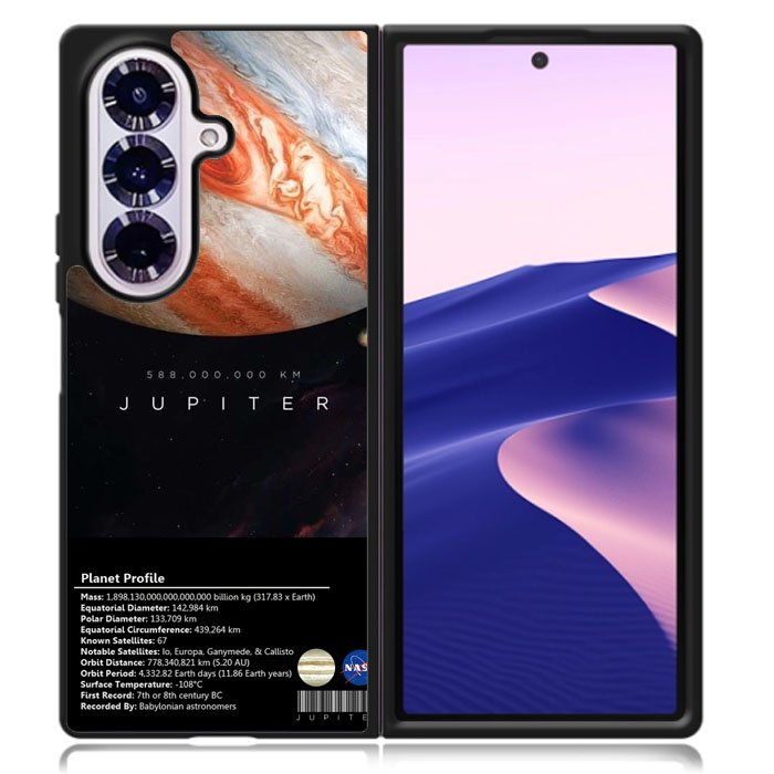 Space Facts Jupiter Samsung Galaxy Z Fold 7 Case OV9686