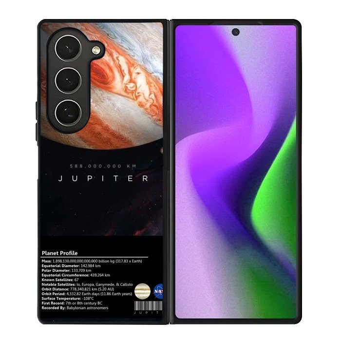 Space Facts Jupiter Samsung Galaxy Z Fold 6 5G 2024 Case OV9686