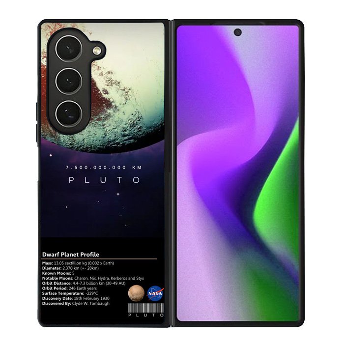 Space Facts Pluto Samsung Galaxy Z Fold 6 5G 2024 Case OV9687