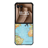 World Map Motorola Moto RAZR Plus 2025 Case OV9733