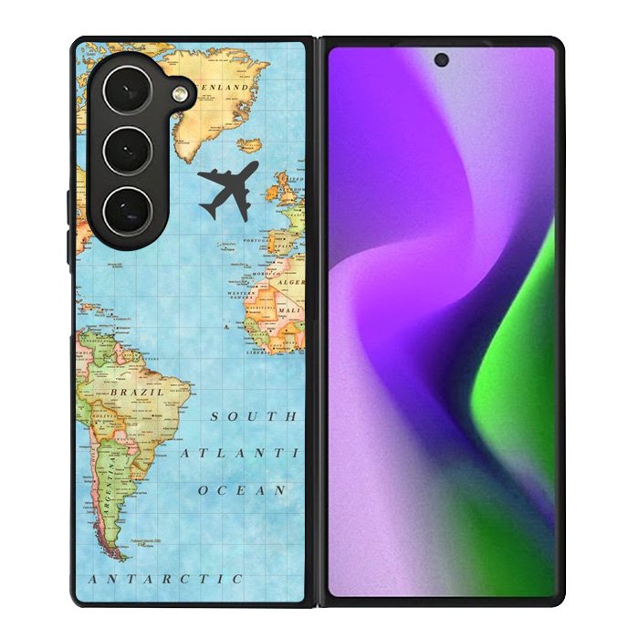 World Map Samsung Galaxy Z Fold 6 5G 2024 Case OV9733