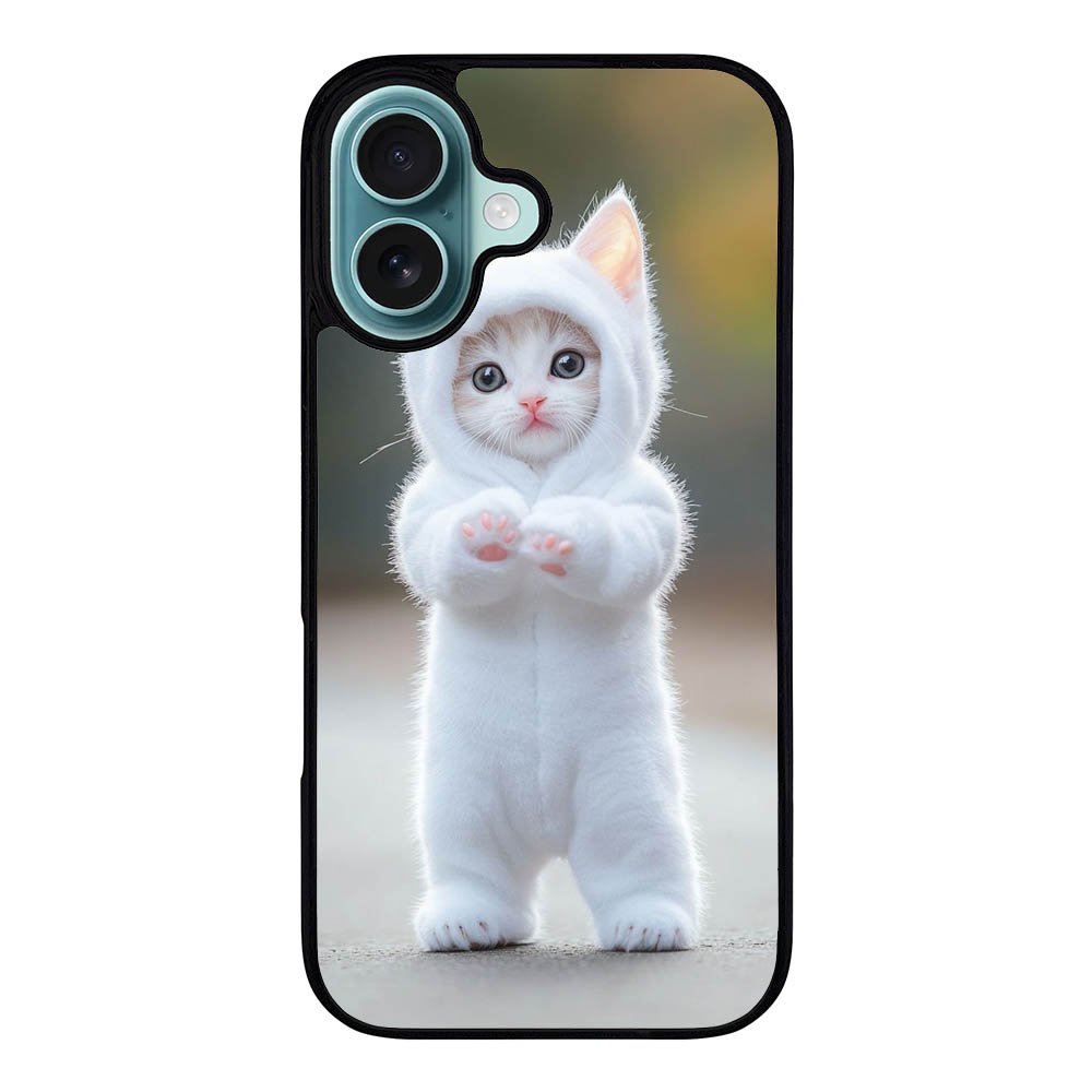 WHITE CAT DL000145 iPhone 16 Case Cover