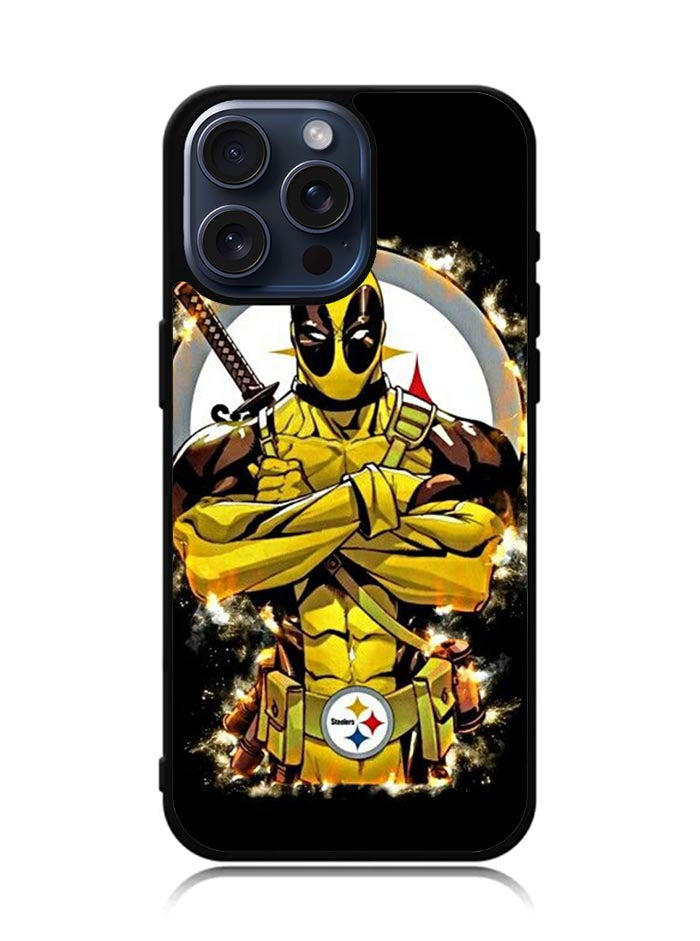 Pittsburgh Steelers Deadpool iPhone 15 Pro Max Case