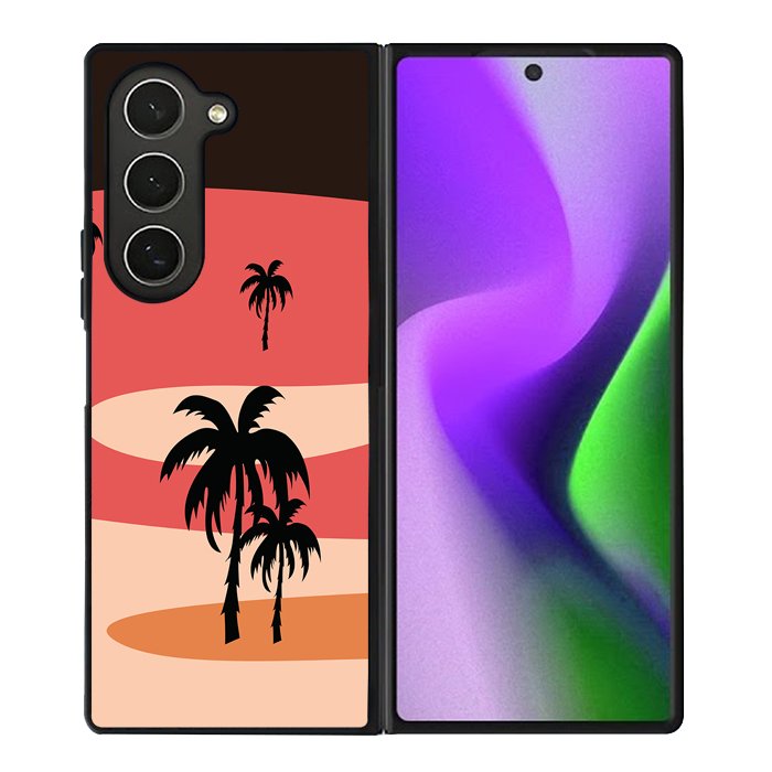 Beach Palm Minimalist FZ1505 Samsung Galaxy Z Fold 6 2024 5G Case