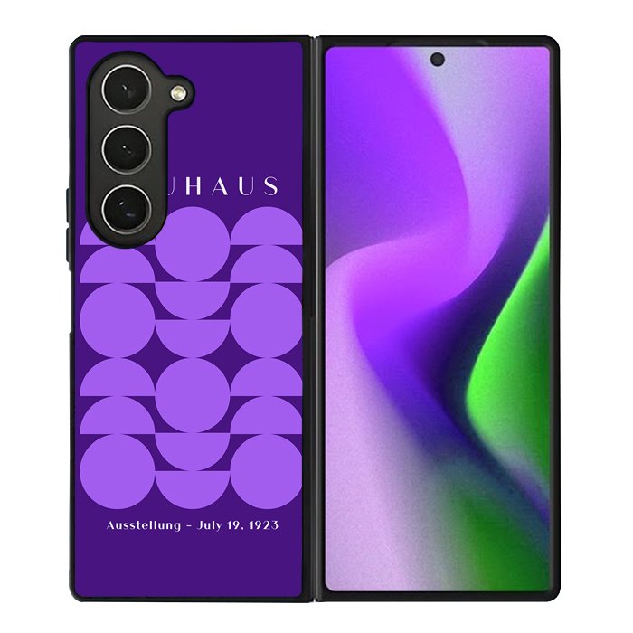 Bauhaus Violet Circles FZ4114 Samsung Galaxy Z Fold 6 2024 5G Case