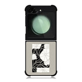 Abstract Dark Floral FZ5214 Samsung Galaxy Z Flip 6 2024 5G Case