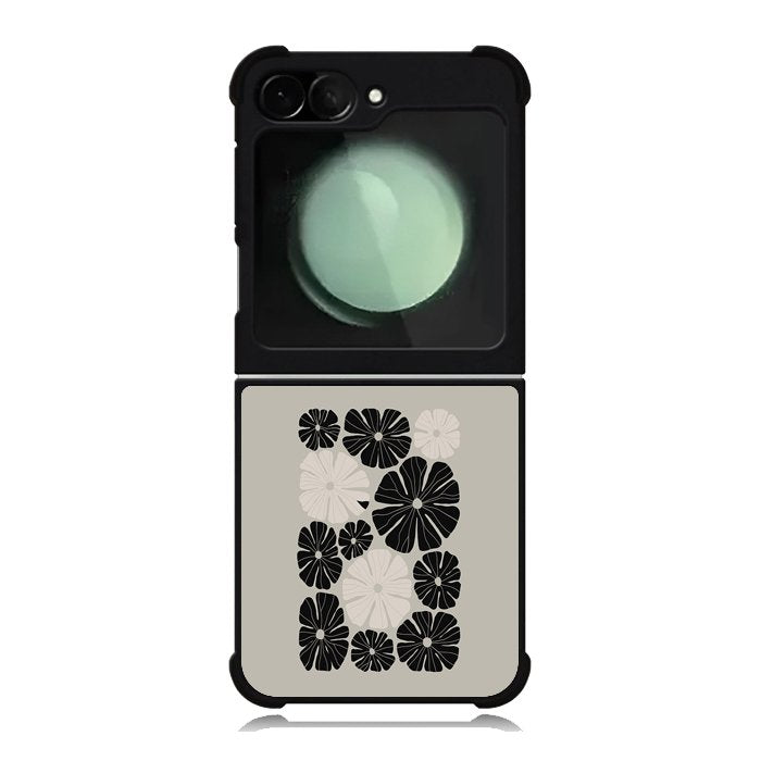 Flowers in Black FZ5216 Samsung Galaxy Z Flip 6 2024 5G Case