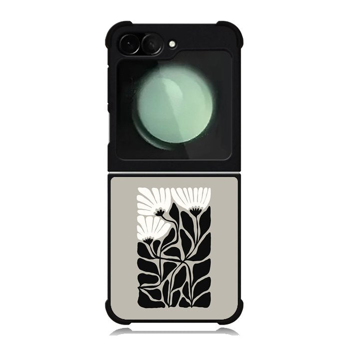 Black And White Flowers FZ5217 Samsung Galaxy Z Flip 6 2024 5G Case