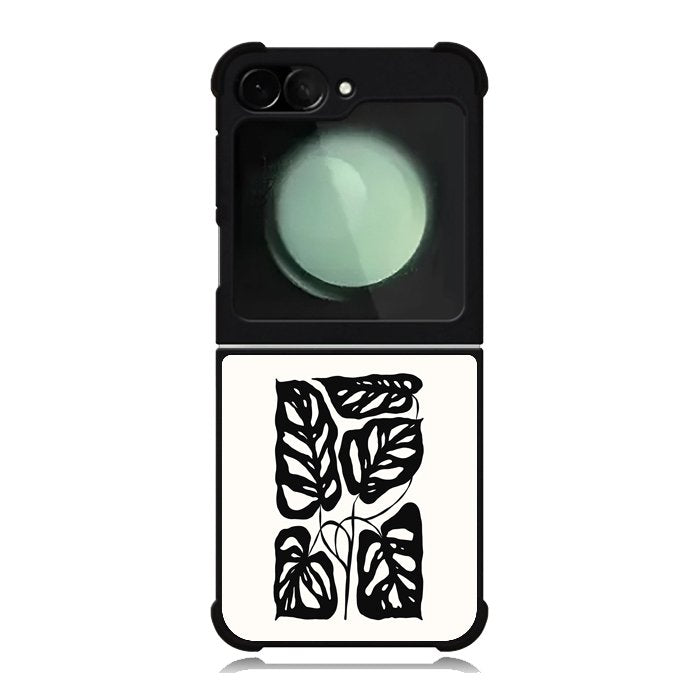 Abstract Dark Leaf FZ5219 Samsung Galaxy Z Flip 6 2024 5G Case
