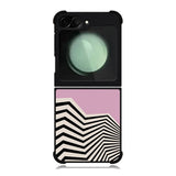 Abstract Waves Print Mid Century FZ5262 Samsung Galaxy Z Flip 6 2024 5G Case