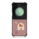 Aesthehtic Moon Floral FZ6380 Samsung Galaxy Z Flip 6 2024 5G Case